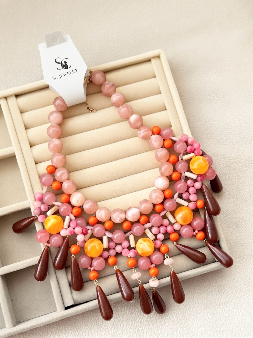 Zara Style MULTICOLOR RESIN BALL NECKLACE - Picture 4 of 6
